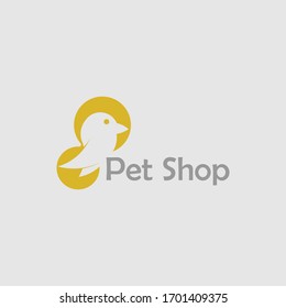 Diseño vectorial del logotipo de la tienda de mascotas simple