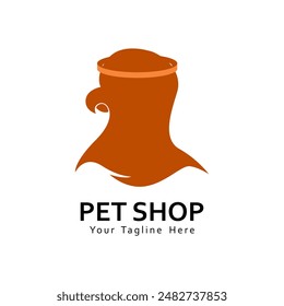 Diseño simple del logotipo de la tienda de mascotas