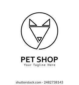 Simple pet shop logo design