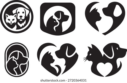 Ilustración de logotipo de tienda de mascotas simple ideal para negocios minoristas y relacionados con animales.