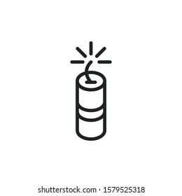 Simple petard line icon. Stroke pictogram. Vector illustration isolated on a white background. Premium quality symbol. Vector sign for mobile app and web sites.