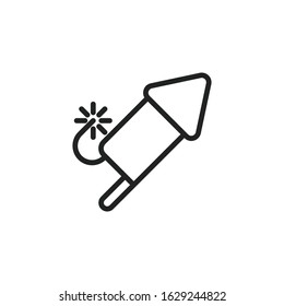 Simple petard line icon. Stroke pictogram. Vector illustration isolated on a white background. Premium quality symbol. Vector sign for mobile app and web sites.