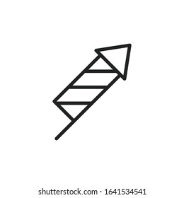 Simple petard line icon. Stroke pictogram. Vector illustration isolated on a white background. Premium quality symbol. Vector sign for mobile app and web sites.