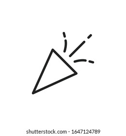 Simple petard line icon. Stroke pictogram. Vector illustration isolated on a white background. Premium quality symbol. Vector sign for mobile app and web sites.