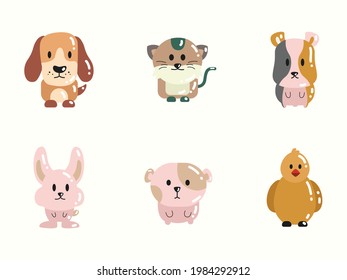 Simple pets logo design and symbol art