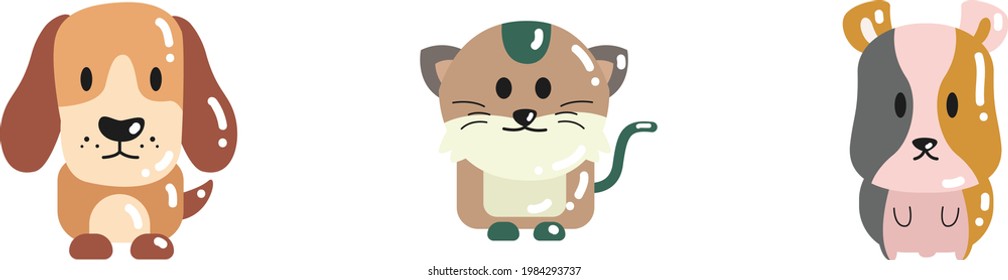 Diseño del logotipo de las mascotas sencillas y arte de símbolos