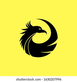 Simple phoenix bird logo, elegant and easy to remember