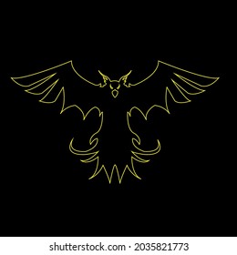 simple phoenix icon vector for logo