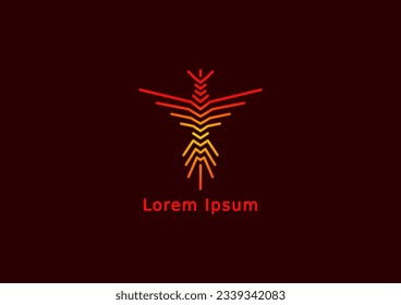 Simple phoenix logo for business branding
