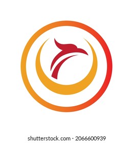 simple Phoenix logo design vector illustration
