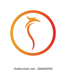 simple Phoenix logo design vector illustration