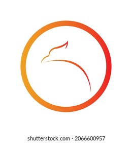 simple Phoenix logo design vector illustration