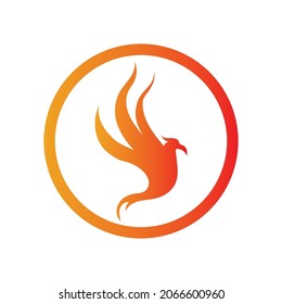 simple Phoenix logo design vector illustration