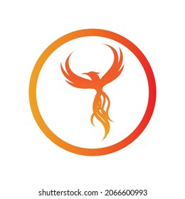 simple Phoenix logo design vector illustration