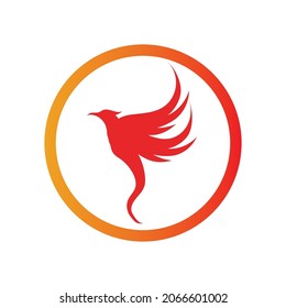 simple Phoenix logo design vector illustration