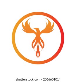 simple Phoenix logo design vector illustration