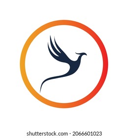 simple Phoenix logo design vector illustration