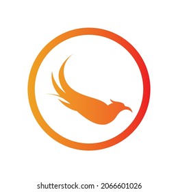 simple Phoenix logo design vector illustration