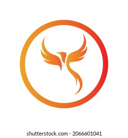 Simple Phoenix Logo Design Vector Illustration Stock Vector (Royalty ...