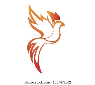 Simple Phoenix Logo Vector Design