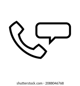 einfaches Anrufsymbol-Design, das am besten für Banner, Flayer oder Webanwendungen verwendet wird. Bearbeitbarer Strich mit EPS10-Dateiformat