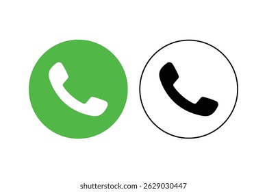 Vector simple del icono de la llamada de teléfono, icono plano de la llamada de teléfono, icono de la llamada de teléfono móvil