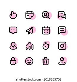 Simple phone dashboard icon set