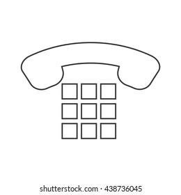 simple phone design. communication concept. silhouette illustrat