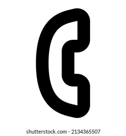 einfaches Telefonsymbol-Design, bearbeitbarer Strich. am besten für Web, Banner, Flayer oder Anwendung. Vektorgrafik EPS10-Dateiformat