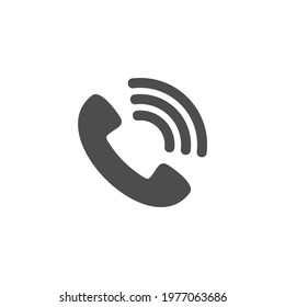 simple phone icon on white background