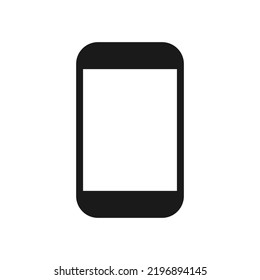 simple phone icon vector with blank screen isolated on white background. eps 10