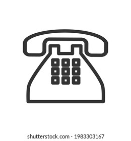 Icono de teléfono simple. Ilustración vectorial.