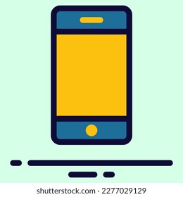simple phone icon vector illustration modern trendy design, suitable for advertisement, website, social media post and other graphic needs.