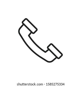 Simple phone line icon. Stroke pictogram. Vector illustration isolated on a white background. Premium quality symbol. Vector sign for mobile app and web sites.