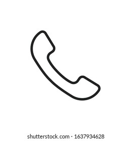 Simple phone line icon. Stroke pictogram. Vector illustration isolated on a white background. Premium quality symbol. Vector sign for mobile app and web sites.