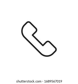 Simple phone line icon. Stroke pictogram. Vector illustration isolated on a white background. Premium quality symbol. Vector sign for mobile app and web sites.
