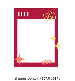 Simple Photo Frame Isolated on White Background. Vector Eps