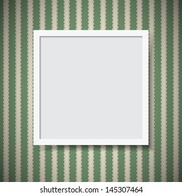 Simple photo frame on vintage background