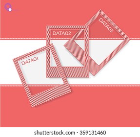 Simple Photo Frames with Lines Texture for Your Gallery Presentation