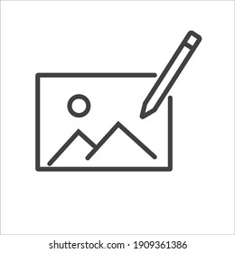 Simple Photo Related Vector Line Icons. Contains such Icons as Edit, Print, Enhance Image and more. Editable Stroke.