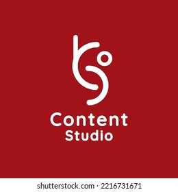 Simple photo studio logo with outline style for business