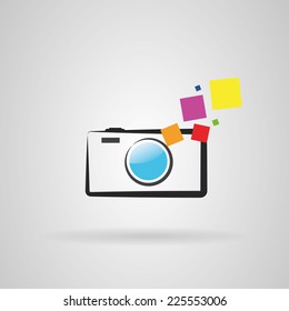 Simple photo symbol. Vector image