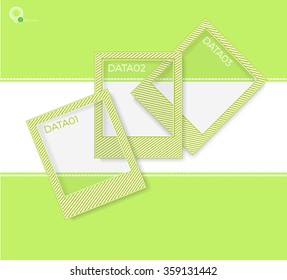 Simple Photoframes with Lines Texture for Your Gallery Presentation