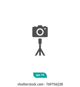 Simple photography icon. Flat vector sign isolated on white background. Premium quality symbol for web and graphic design, mobile app etc