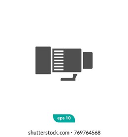 Simple photography icon. Flat vector sign isolated on white background. Premium quality symbol for web and graphic design, mobile app etc