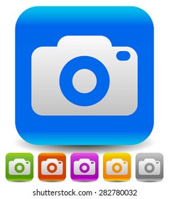 Simple photography icons with camera symbol.