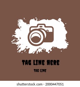 Logo de diseño de ilustración fotográfica simple