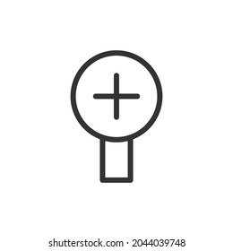 Simple photography line icon. Premium symbol in stroke style. Design of photography icon. Vector illustration.