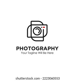 Simple photography logo design template