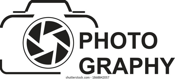 logotipo o icono de fotografía simple con formato de eps